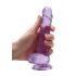 REALROCK - proziran realističan dildo - ljubičast (17cm) 