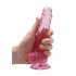 REALROCK - proziran realistični dildo - ružičasti (17 cm) 