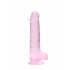 REALROCK - proziran realistični dildo - ružičasti (19 cm) 