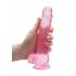 REALROCK - proziran realistični dildo - ružičasti (19 cm) 