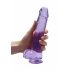 REALROCK - proziran realističan dildo - ljubičast (22cm) 