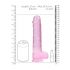 REALROCK - proziran realistični dildo - ružičasti (22cm) 