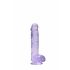 REALROCK - proziran realističan dildo - ljubičast (15cm) 