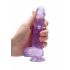 REALROCK - proziran realističan dildo - ljubičast (15cm) 