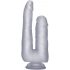 Realrock - realistični dvostruki dildo - 22 cm (proziran)