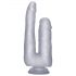 Realrock - realistični dvostruki dildo - 22 cm (proziran)