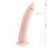 Easytoys - 100% silikonski dildo (21cm) - prirodan 