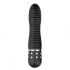 Easytoys Diamond Ribbed - rebrasti štapni vibrator (crni) 