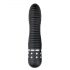 Easytoys Diamond Ribbed - rebrasti štapni vibrator (crni) 