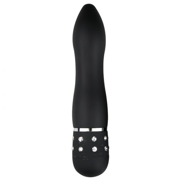 Easytoys Diamond Curved - mini stick vibrator (crni) 