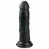 Easytoys - realistični dildo s vakuumom (15,5 cm) - crni 