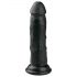 Easytoys - realistični dildo s vakuumom (15,5 cm) - crni 