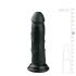 Easytoys - realistični dildo s vakuumom (15,5 cm) - crni 