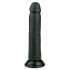 Easytoys - realistični dildo s vakuumskim čašicama (20,5 cm) - crni 