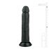 Easytoys - realistični dildo s vakuumskim čašicama (20,5 cm) - crni 