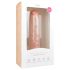 Easytoys - ekstra veliki dildo s vakuumom (28,5 cm) - prirodan  