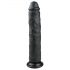 Easytoys - ekstra veliki dildo s vakuum bazom (28,5 cm) - crni