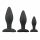 Easytoys Rocket - analni dildo set - crni (3 dijela) 