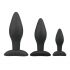 Easytoys Rocket - analni dildo set - crni (3 dijela) 