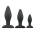 Easytoys Rocket - analni dildo set - crni (3 dijela) 