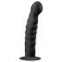 Easytoys Ribbed - analni dildo (14 cm) - crni 