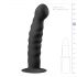 Easytoys Ribbed - analni dildo (14 cm) - crni 