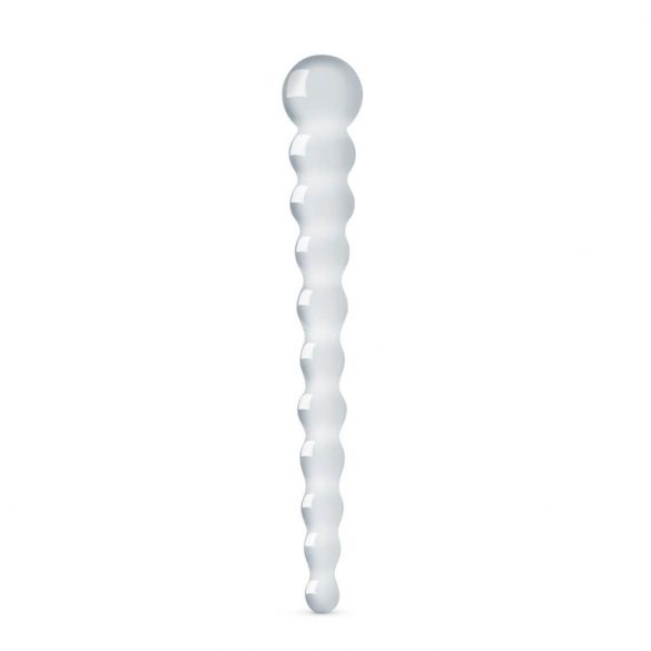 Gildo Glass br. 20 - stakleni dildo od perli (proziran) 