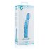 Gildo Glass br. 5 - spiralni stakleni dildo (prozirno-plavi) 