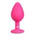 Easytoys Diamond - analni dildo od bijelog kamena (srednji) - ružičasti 