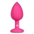 Easytoys Diamond - analni dildo od bijelog kamena (mali) - ružičasti 