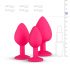 Easytoys Diamond - analni dildo set (roza) 