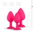 Easytoys Diamond - analni dildo set (roza) 