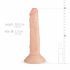 Real Fantasy Blane - realističan dildo s ljepljivim potplatom (20 cm) - prirodan 