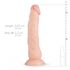 Real Fantasy Dylan - realističan dildo s ljepljivim potplatom (23cm) - prirodan 