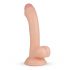 Real Fantasy Vince - vakuumska čašica, testisi prepucij dildo 19,5 cm - prirodni 