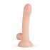 Real Fantasy Vince - vakuumska čašica, testisi prepucij dildo 19,5 cm - prirodni 