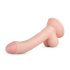 Real Fantasy Vince - vakuumska čašica, testisi prepucij dildo 19,5 cm - prirodni 