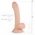 Real Fantasy Vince - dildo s testisima i kožicom - 19,5 cm (prirodni)