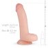 Real Fantasy Cliff - realistični dildo s ljepljivim potplatima, testisi (22 cm) - prirodni 