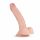 Real Fantasy Derek - realistični dildo s ljepljivim potplatima, testisi (22 cm) - prirodni 