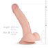 Real Fantasy Derek - realistični dildo s ljepljivim potplatima, testisi (22 cm) - prirodni 