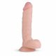 Real Fantasy Glynn - realistični dildo s ljepljivim potplatima, testisi (25 cm) - prirodni 