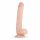 Real Fantasy Elvin - realistični dildo s ljepljivim potplatima, testisi (28 cm) - prirodni 