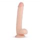 Real Fantasy Elvin - realistični dildo s ljepljivim potplatima, testisi (28 cm) - prirodni 