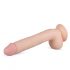 Real Fantasy Elvin - realistični dildo s ljepljivim potplatima, testisi (28 cm) - prirodni 