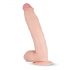 Real Fantasy Dwane - realističan dildo s ljepljivim potplatima, testisi (31 cm) - prirodni 