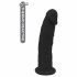 Dreamtoys Real Love - realističan, dvoslojni dildo s vakuumskim čašicama (crni) 