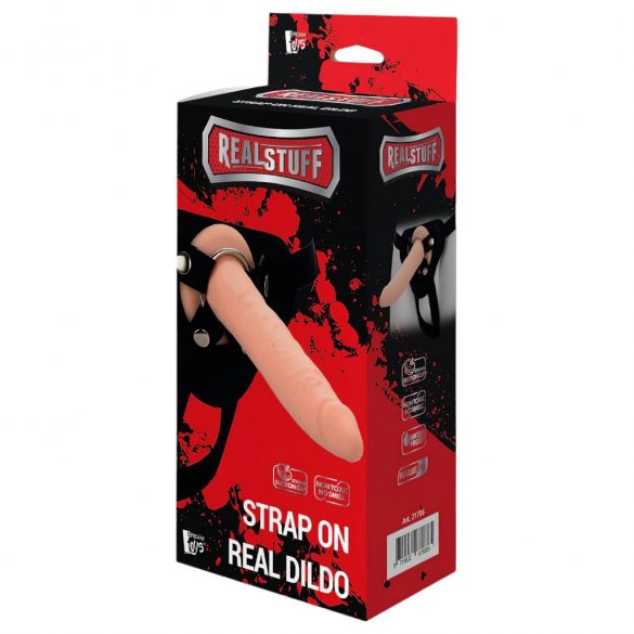 RealStuff Strap-On - uski dildo s remenom (prirodni) 