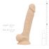 Real Fantasy Ashton - potplat, testis, realistični dildo (20,5 cm) - prirodno 