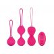 Easytoys LoveBalls - set vibrirajućih lopti za gejše - 3 dijela (roza) 